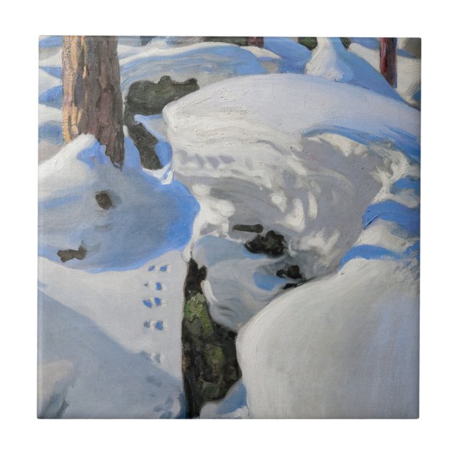 Akseli Gallen-Kallela - Lair of the Lynx Ceramic Tile (Front)