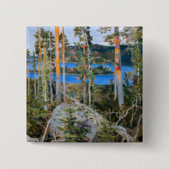 Akseli Gallen-Kallela - Lake in the Wilderness Button (Front)