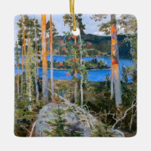 Akseli Gallen_Kallela _ Lake in the Wilderness Ceramic Ornament