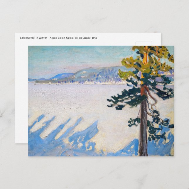 Akseli Gallen-Kallela - Lake Ruovesi in Winter Postcard (Front/Back)