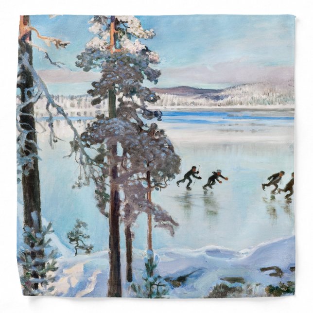 Akseli Gallen-Kallela - Skaters near Kalela Shore Bandana (Front)