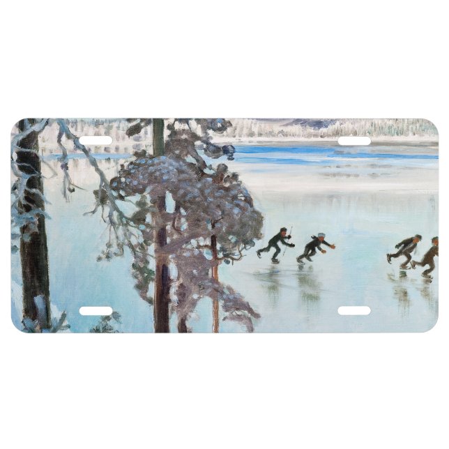 Akseli Gallen-Kallela - Skaters near Kalela Shore License Plate (Front)