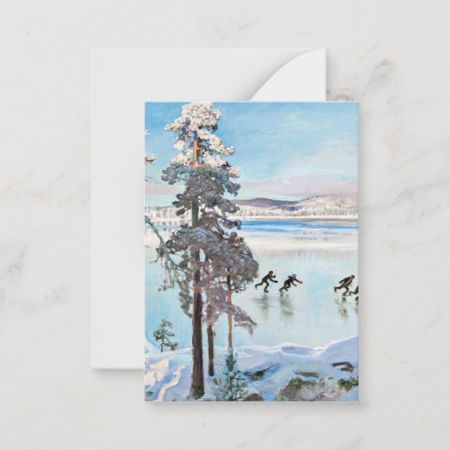 Akseli Gallen-Kallela - Skaters near Kalela Shore Note Card (Front)