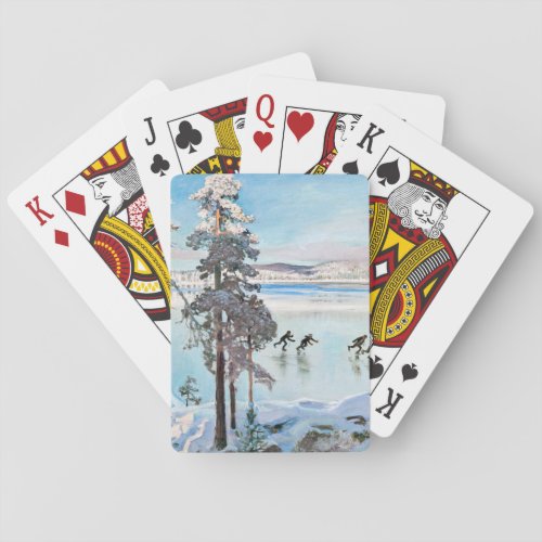 Akseli Gallen_Kallela _ Skaters near Kalela Shore Poker Cards