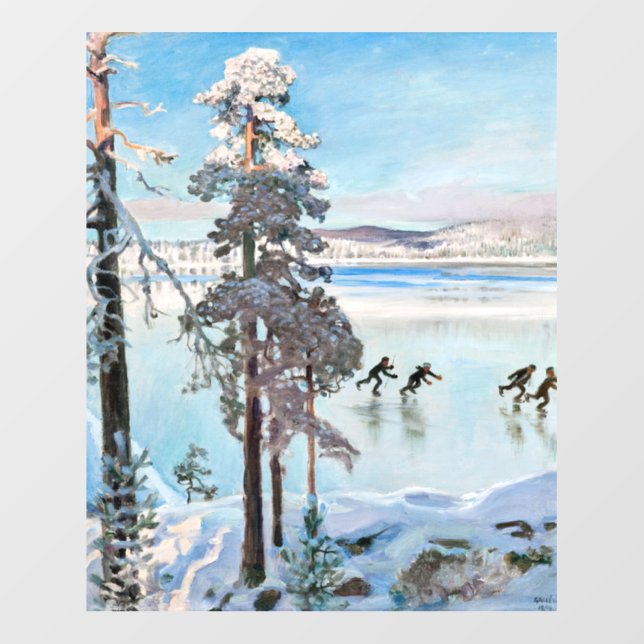 Akseli Gallen-Kallela - Skaters near Kalela Shore Wall Decal (Front)