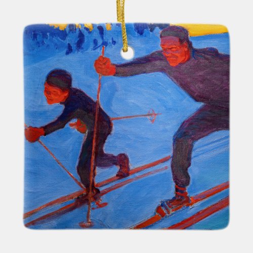 Akseli Gallen_Kallela _ Skiers Ceramic Ornament