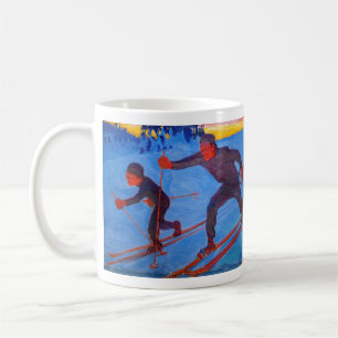 Akseli Gallen-Kallela - Skiers Coffee Mug