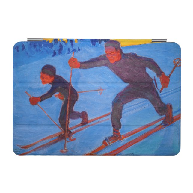 Akseli Gallen-Kallela - Skiers iPad Mini Cover (Horizontal)