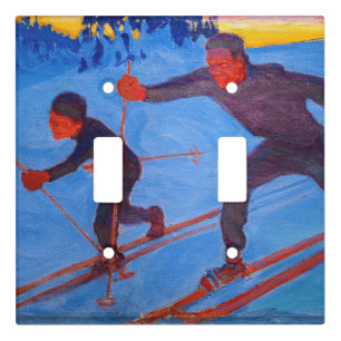 Akseli Gallen-Kallela - Skiers Light Switch Cover