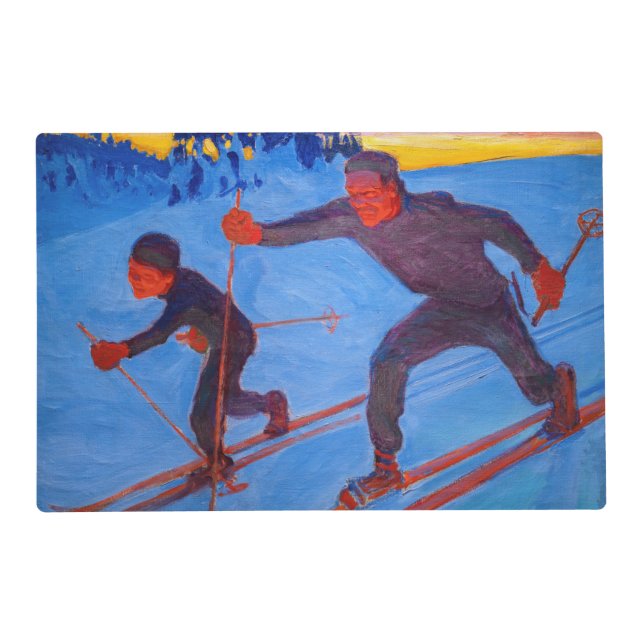 Akseli Gallen-Kallela - Skiers Placemat (Front)