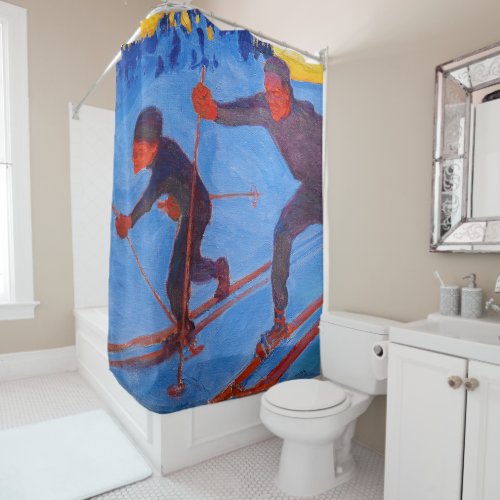 Akseli Gallen_Kallela _ Skiers Shower Curtain