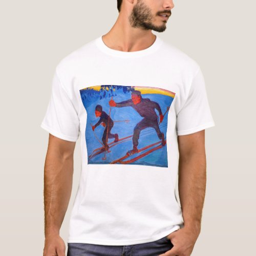 Akseli Gallen_Kallela _ Skiers T_Shirt