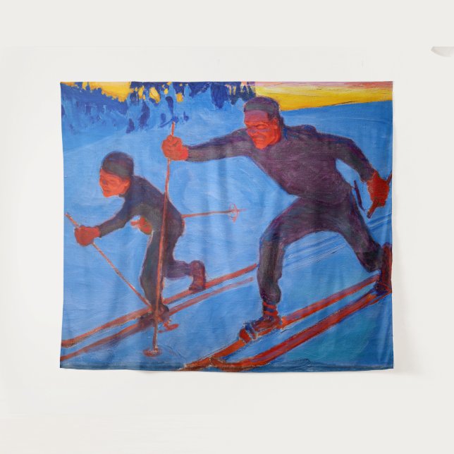Akseli Gallen-Kallela - Skiers Tapestry (Front (Horizontal))