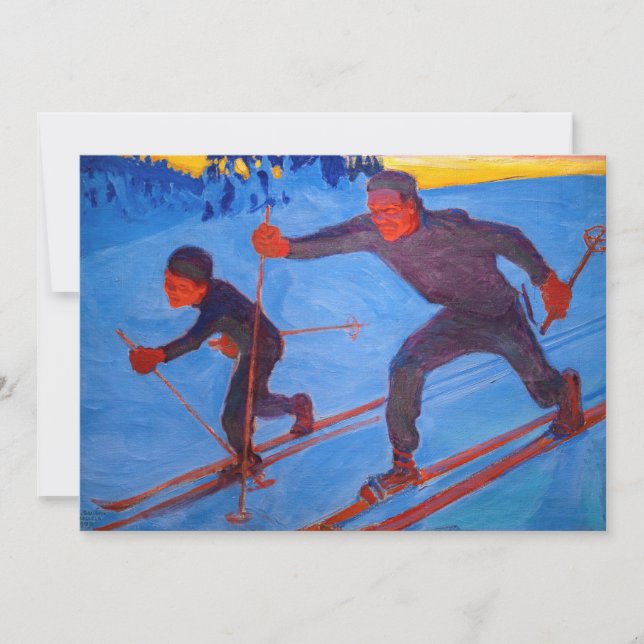 Akseli Gallen-Kallela - Skiers Thank You Card (Front)