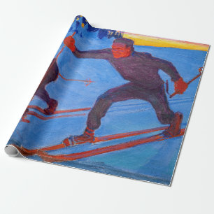 Akseli Gallen-Kallela - Skiers Wrapping Paper