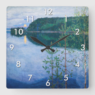 Akseli Gallen-Kallela - Spring Night Square Wall Clock