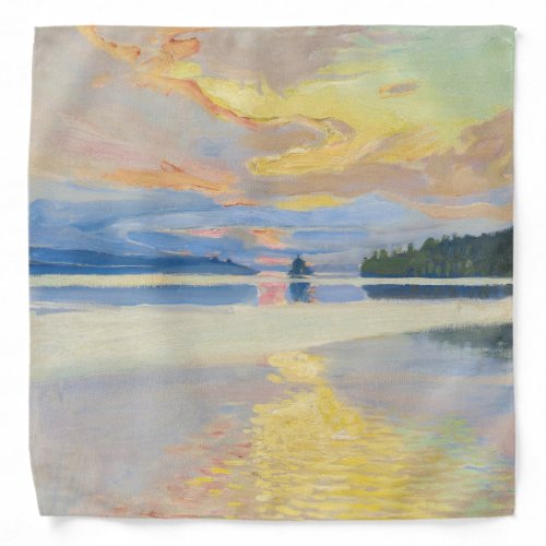 Akseli Gallen_Kallela _ Sunset over Lake Ruovesi Bandana