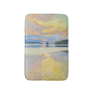 Akseli Gallen-Kallela - Sunset over Lake Ruovesi Bath Mat
