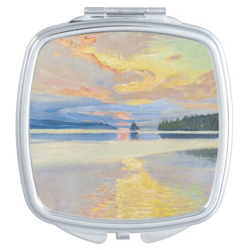 Akseli Gallen_Kallela _ Sunset over Lake Ruovesi Compact Mirror