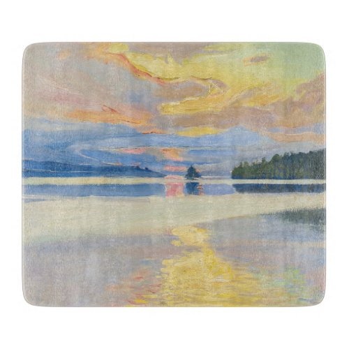 Akseli Gallen_Kallela _ Sunset over Lake Ruovesi Cutting Board