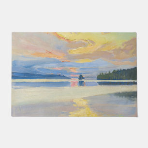 Akseli Gallen-Kallela - Sunset over Lake Ruovesi Doormat