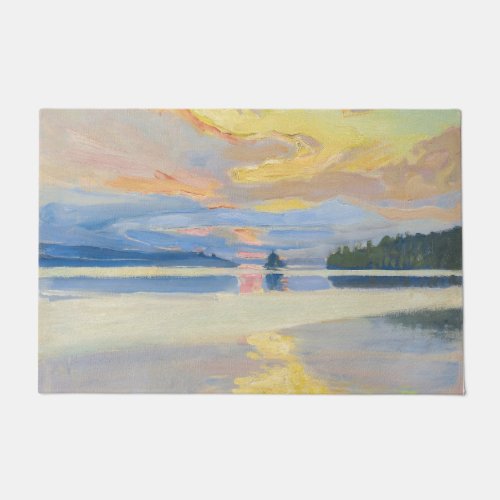 Akseli Gallen_Kallela _ Sunset over Lake Ruovesi Doormat