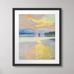 Akseli Gallen-Kallela - Sunset over Lake Ruovesi Framed Art