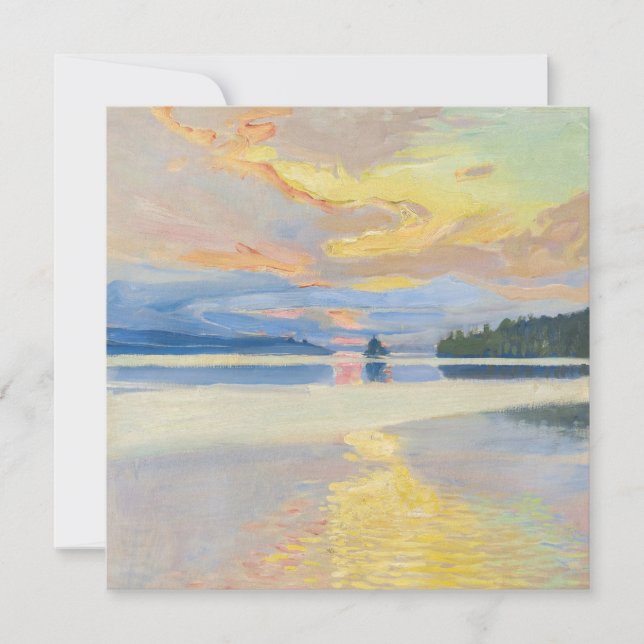 Akseli Gallen-Kallela - Sunset over Lake Ruovesi Invitation (Front)