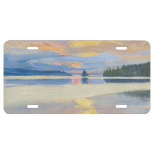 Akseli Gallen-Kallela - Sunset over Lake Ruovesi License Plate