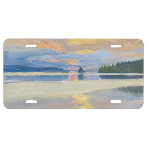 Akseli Gallen_Kallela _ Sunset over Lake Ruovesi License Plate