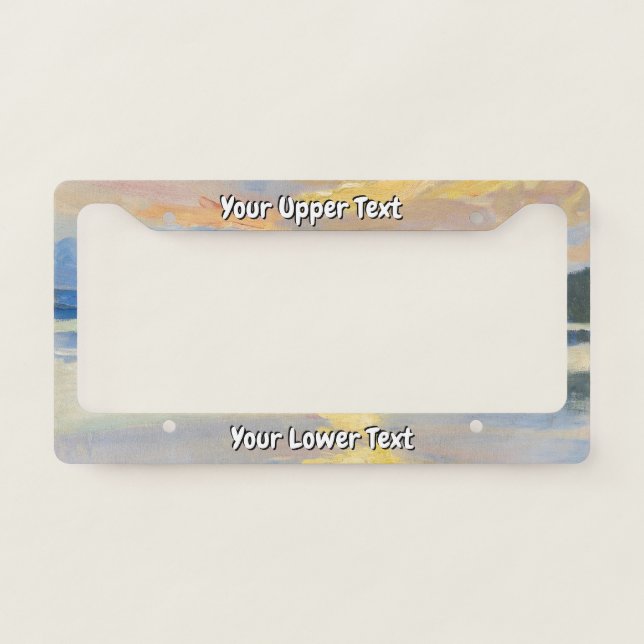 Akseli Gallen-Kallela - Sunset over Lake Ruovesi License Plate Frame (Front)