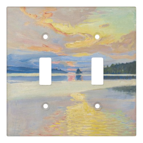 Akseli Gallen_Kallela _ Sunset over Lake Ruovesi Light Switch Cover