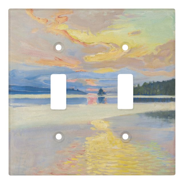 Akseli Gallen-Kallela - Sunset over Lake Ruovesi Light Switch Cover (Front)