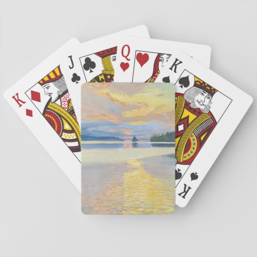 Akseli Gallen_Kallela _ Sunset over Lake Ruovesi Poker Cards