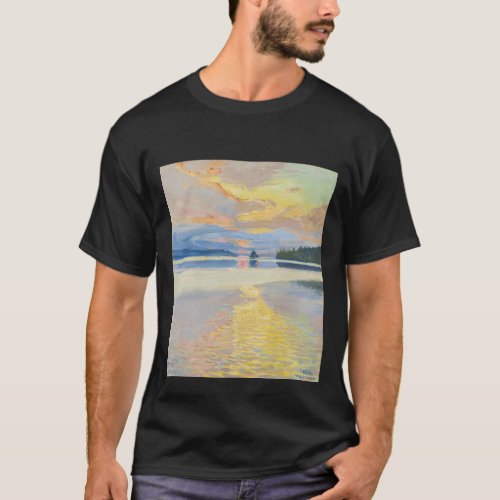 Akseli Gallen_Kallela _ Sunset over Lake Ruovesi T_Shirt