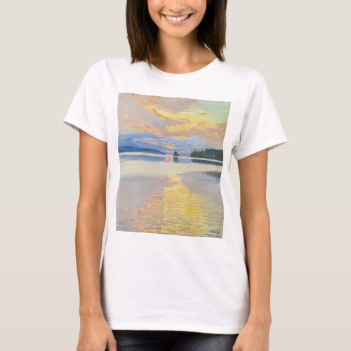 Akseli Gallen_Kallela _ Sunset over Lake Ruovesi T_Shirt