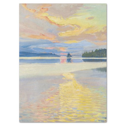 Akseli Gallen_Kallela _ Sunset over Lake Ruovesi Tissue Paper