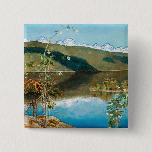 Akseli Gallen-Kallela - Thunderclouds on Horizon Button (Front)