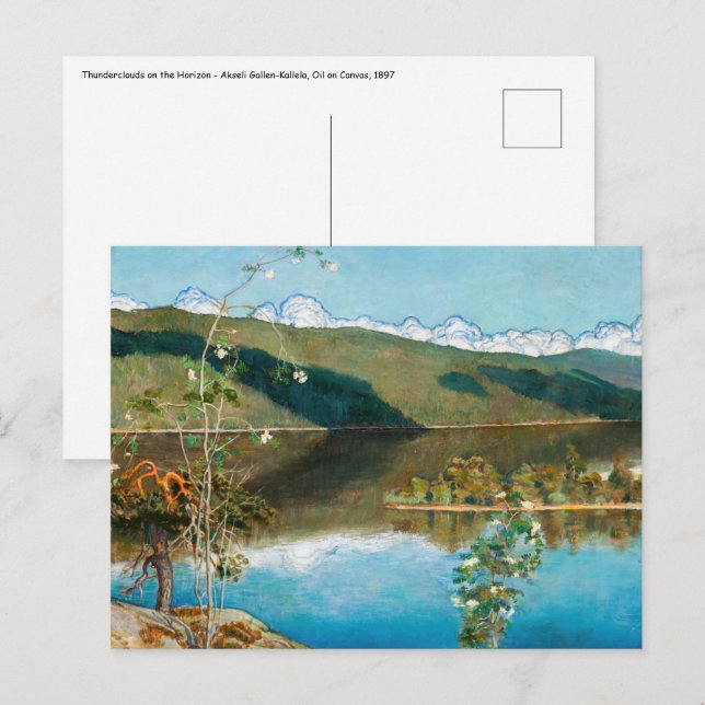 Akseli Gallen-Kallela - Thunderclouds on Horizon Postcard (Front/Back)