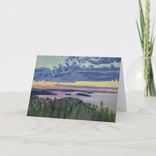 Akseli Gallen_Kallela _ View over a Lake at Sunset Card