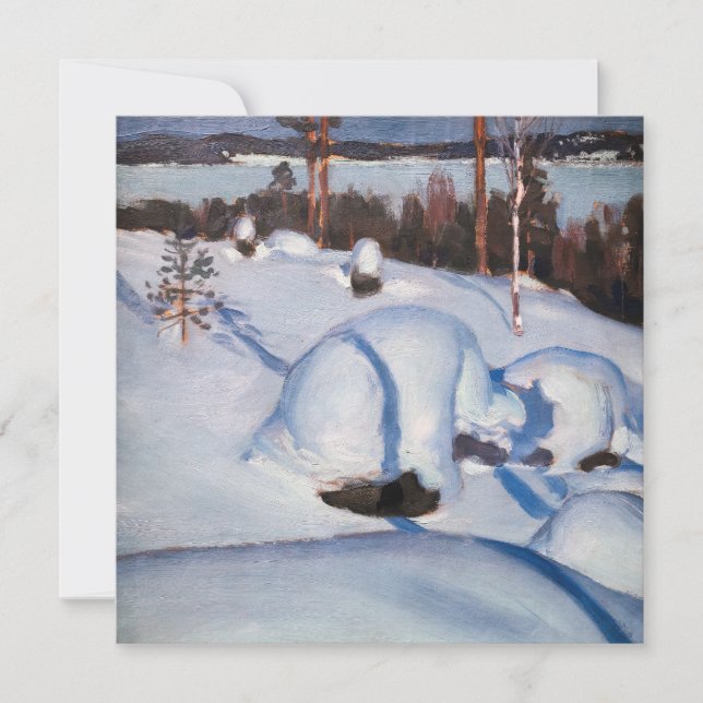 Akseli Gallen-Kallela - Winter Landscape #1 Thank You Card (Front)
