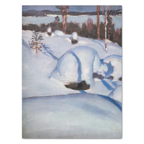 Akseli Gallen_Kallela _ Winter Landscape 1 Tissue Paper