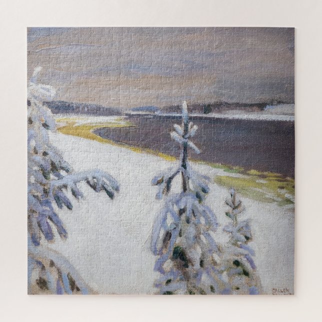 Akseli Gallen-Kallela - Winter Landscape #2 Jigsaw Puzzle (Vertical)
