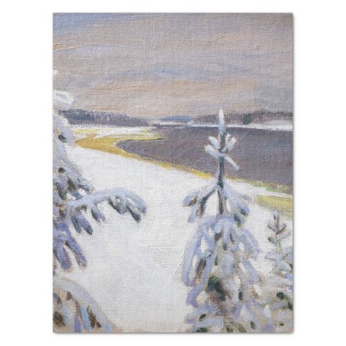 Akseli Gallen_Kallela _ Winter Landscape 2 Tissue Paper