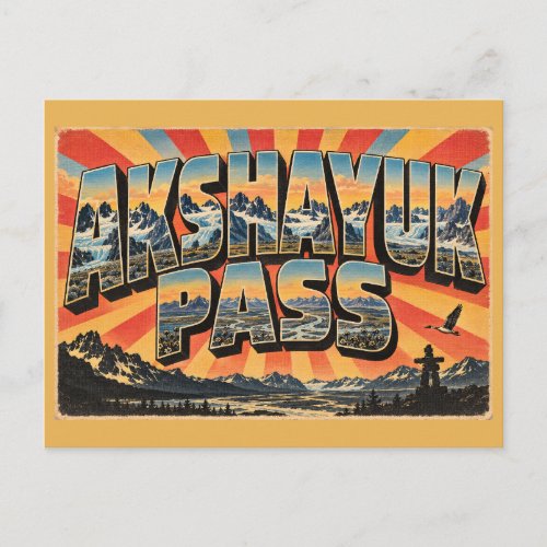 Akshayuk Pass NU Arctic Backcountry Trail Art Postcard