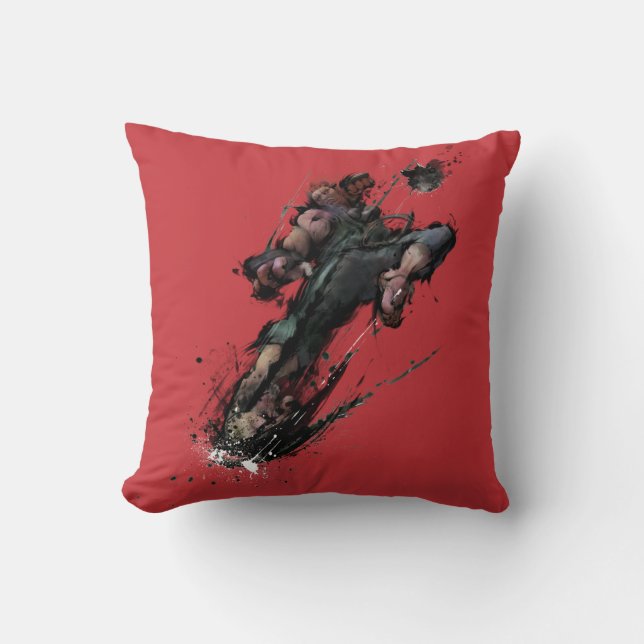 Akuma Kick Throw Pillow (Front)