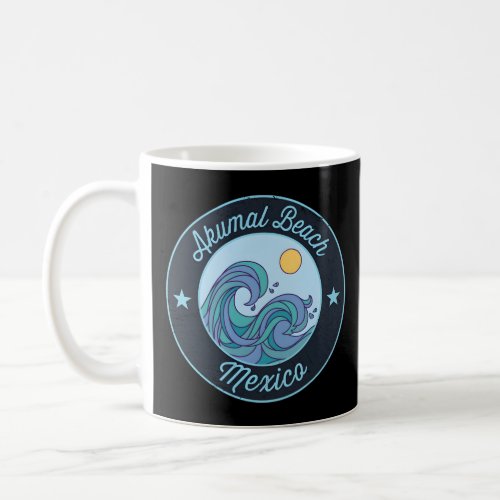 Akumal Beach Mexico Nautical Surfer  Coffee Mug