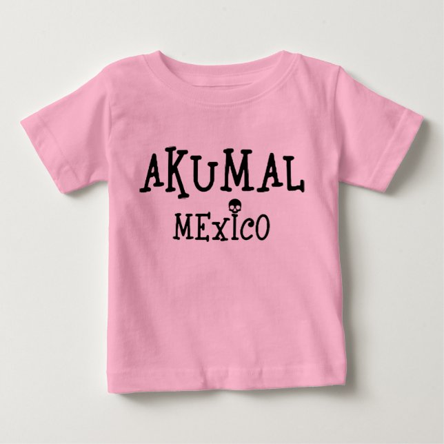 Akumal Mexico Design - Baby Fine Jersey T-Shirt (Front)