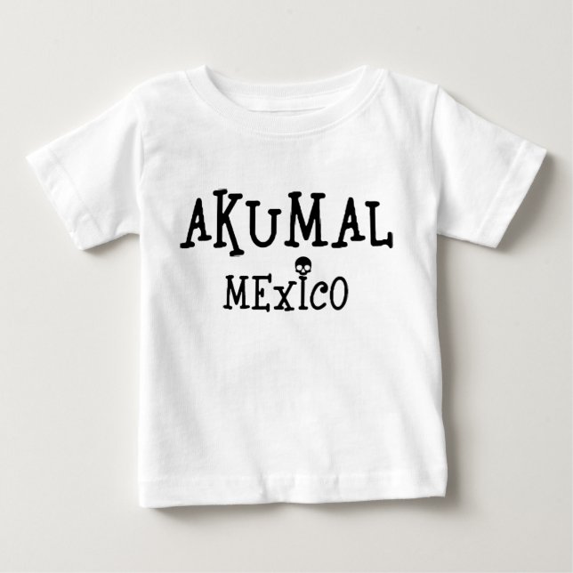 Akumal Mexico Design - Baby Fine Jersey T-Shirt (Front)