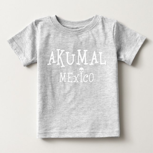 Akumal Mexico Design - Baby Fine Jersey T-Shirt (Front)